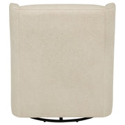 Sillón reclinable giratorio tapizado Serra Boucle en color beige arena