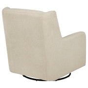 Sillón reclinable giratorio tapizado Serra Boucle en color beige arena