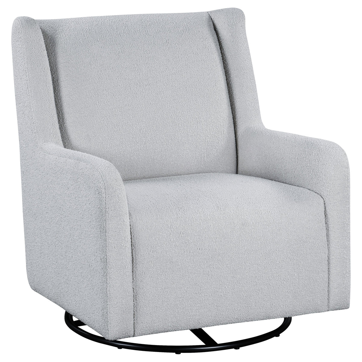 Sillón reclinable giratorio tapizado Serra Boucle en color beige arena