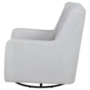 Sillón reclinable giratorio tapizado Serra Boucle en color beige arena