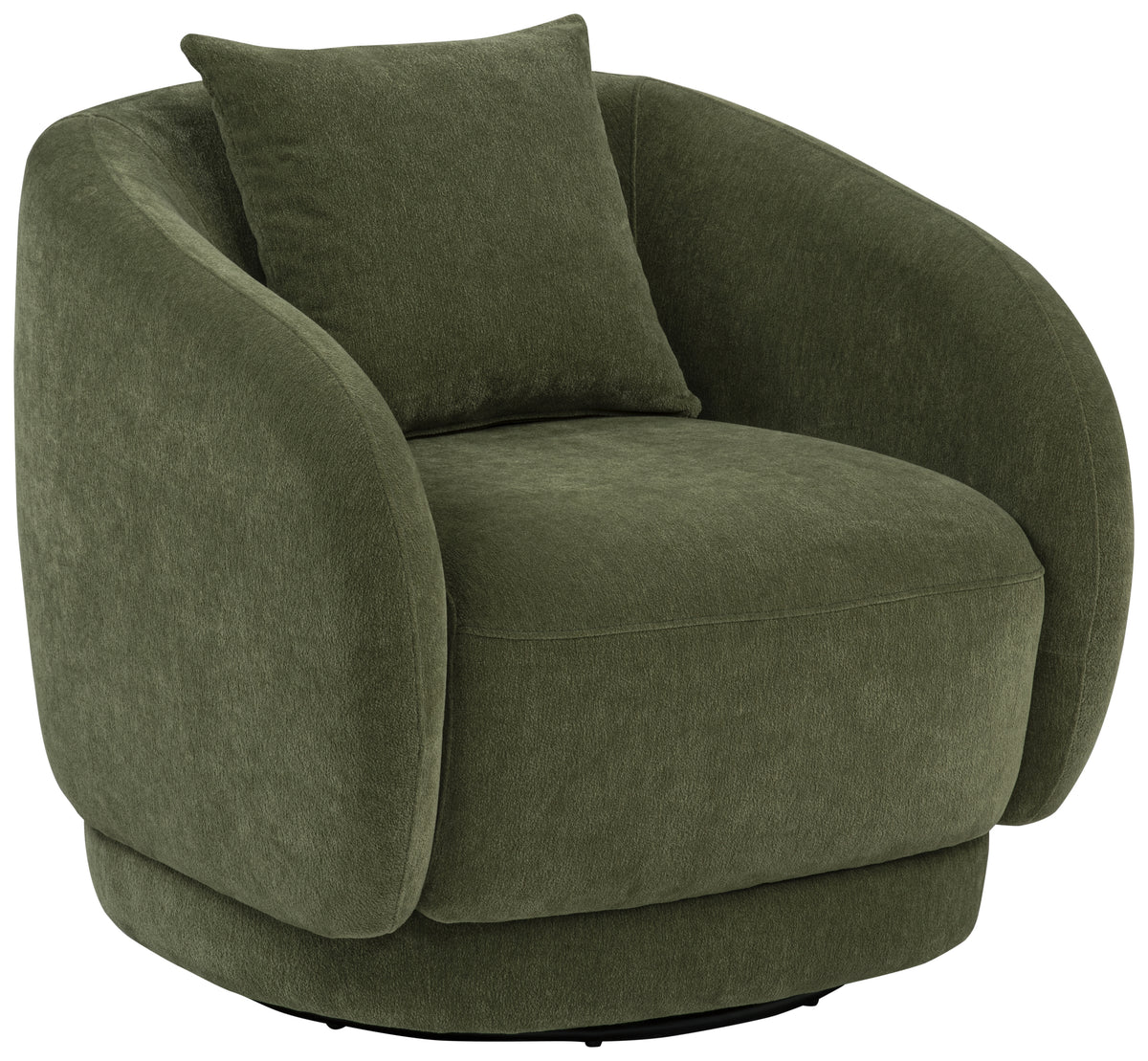 Arnaud Chenille Upholstered Swivel Accent Chair Green