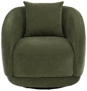 Arnaud Chenille Upholstered Swivel Accent Chair Green