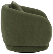 Arnaud Chenille Upholstered Swivel Accent Chair Green