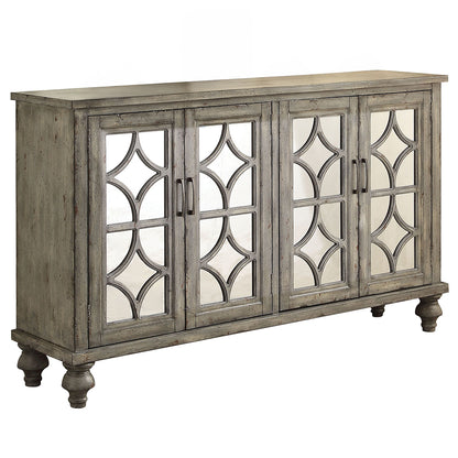 Velika Console Cabinet - Weathered Gray (60"W x 15"D x 37"H)
