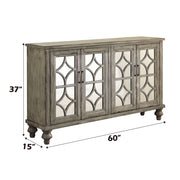 Velika Console Cabinet - Weathered Gray (60"W x 15"D x 37"H)