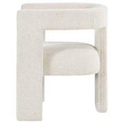 Silla auxiliar tapizada Petra Boucle en marrón chocolate