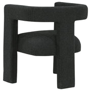 Silla auxiliar tapizada Petra Boucle en marrón chocolate