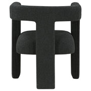 Silla auxiliar tapizada Petra Boucle en marrón chocolate