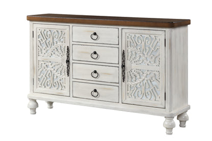 Vermont 4 Drawers Rectangular Console Table