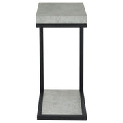 Beck Engineered Wood C-Shape Sofa Side Table Antique Nutmeg