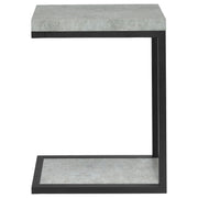 Beck Engineered Wood C-Shape Sofa Side Table Antique Nutmeg