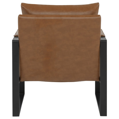 Rosalind Upholstered Track Arm Accent Chair Brown