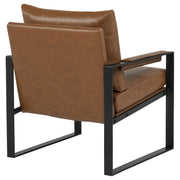 Rosalind Upholstered Track Arm Accent Chair Brown