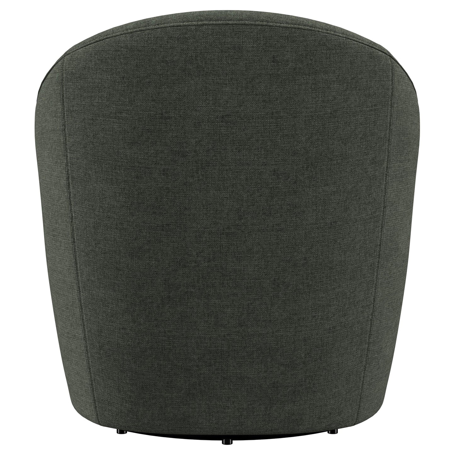 Silla giratoria con acento de barril tapizada Leon, color verde cazador