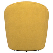 Leon Upholstered Barrel Accent Swivel Chair Hunter Green