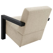 Sillón tapizado con acento Fitzroy Boucle color marfil