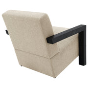 Sillón tapizado con acento Fitzroy Boucle color marfil