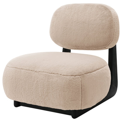 Sillón decorativo Duffie tapizado sin brazos color camello