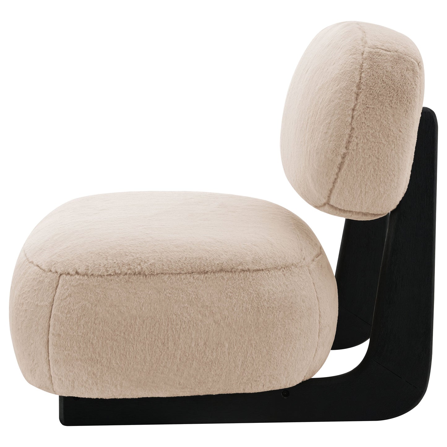 Sillón decorativo Duffie tapizado sin brazos color camello