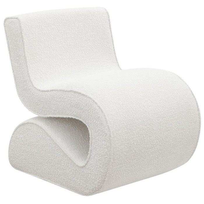 Ronea Boucle Upholstered Armless Curved Accent Chair
