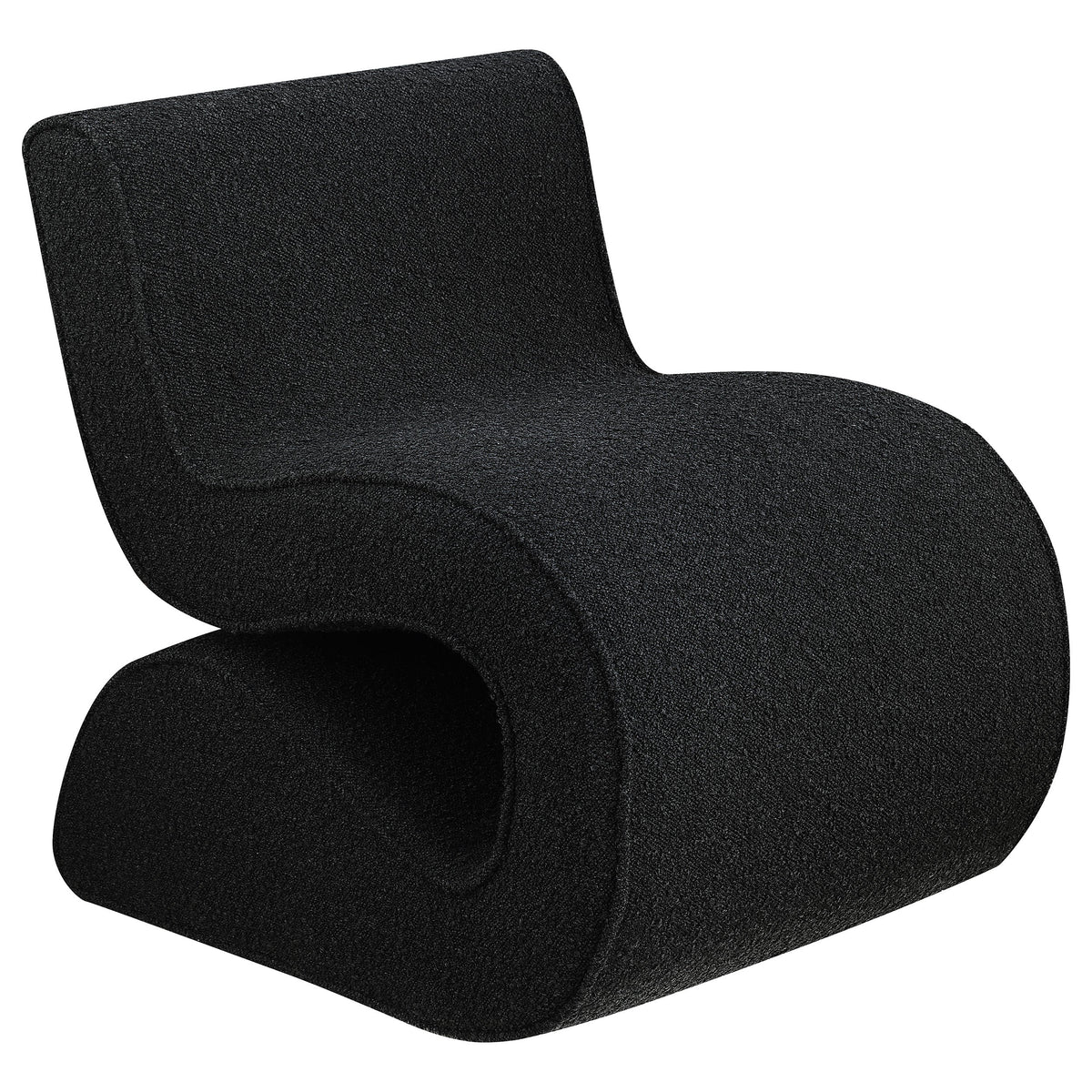 Ronea Boucle Upholstered Armless Curved Chair Cream