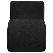 Silla curva sin brazos tapizada Ronea Boucle color crema