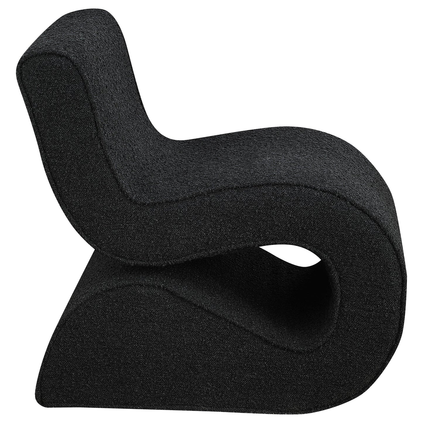 Ronea Boucle Upholstered Armless Curved Chair Cream