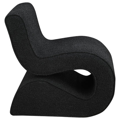 Ronea Boucle Upholstered Armless Curved Chair Cream