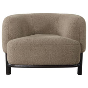 Silla decorativa Lawler con respaldo de barril tapizado en color marfil