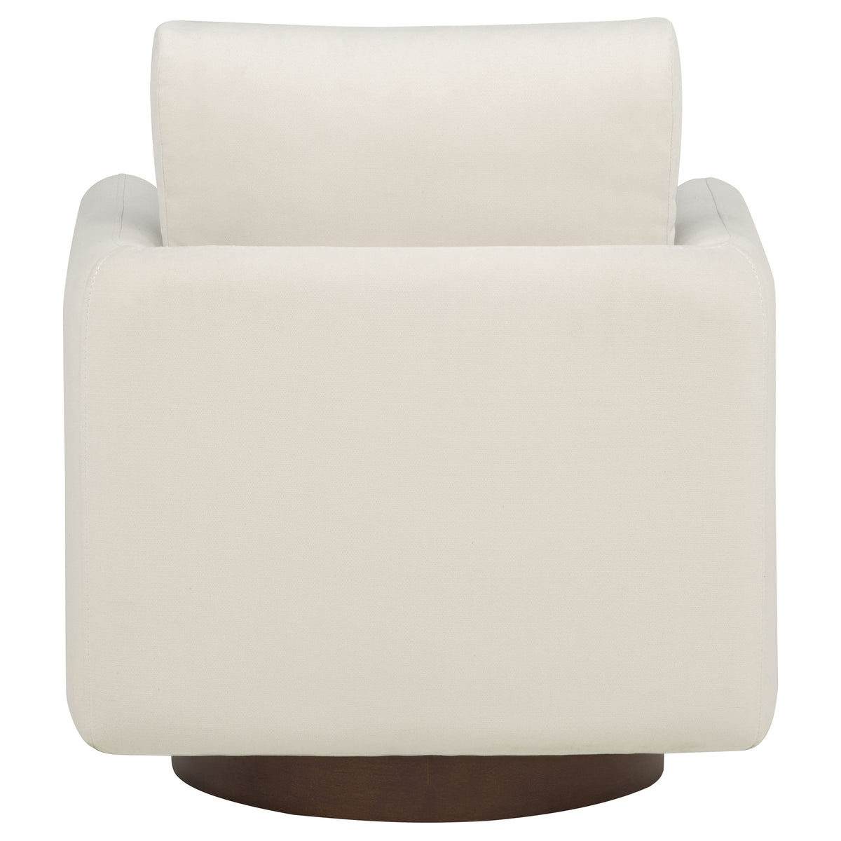 Iris Fabric Upholstered Swivel Accent Chair Ivory