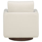 Iris Fabric Upholstered Swivel Accent Chair Ivory