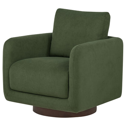 Iris Fabric Upholstered Swivel Accent Chair Matcha