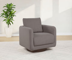 Iris Fabric Upholstered Swivel Accent Chair Stone