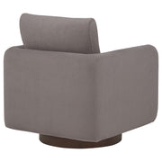 Iris Fabric Upholstered Swivel Accent Chair Stone