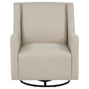 Sorrel Fabric Upholstered Swivel Glider Arm Chair Latte
