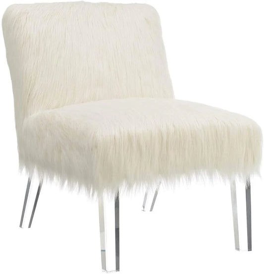Faux Sheepskin Accent Chair