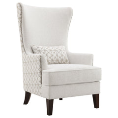 Sillón alto con respaldo alto tapizado Pippin, color Latte