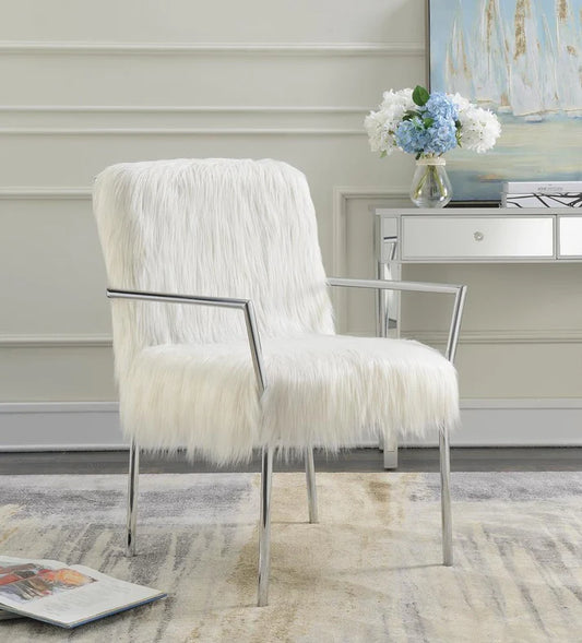 Grey & Gold Art Deco Accent Chair
