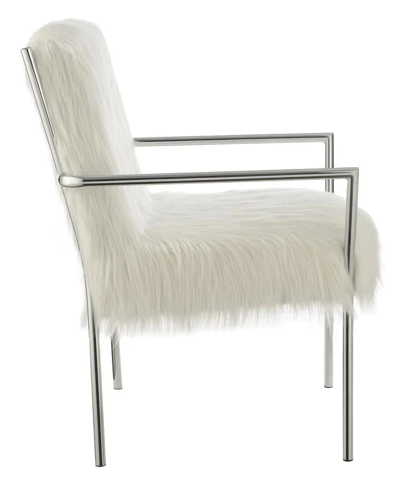 Grey & Gold Art Deco Accent Chair