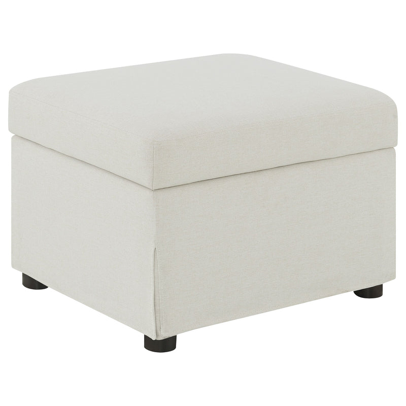 Otomana de almacenamiento con elevación hidráulica y tapizada de invierno en beige