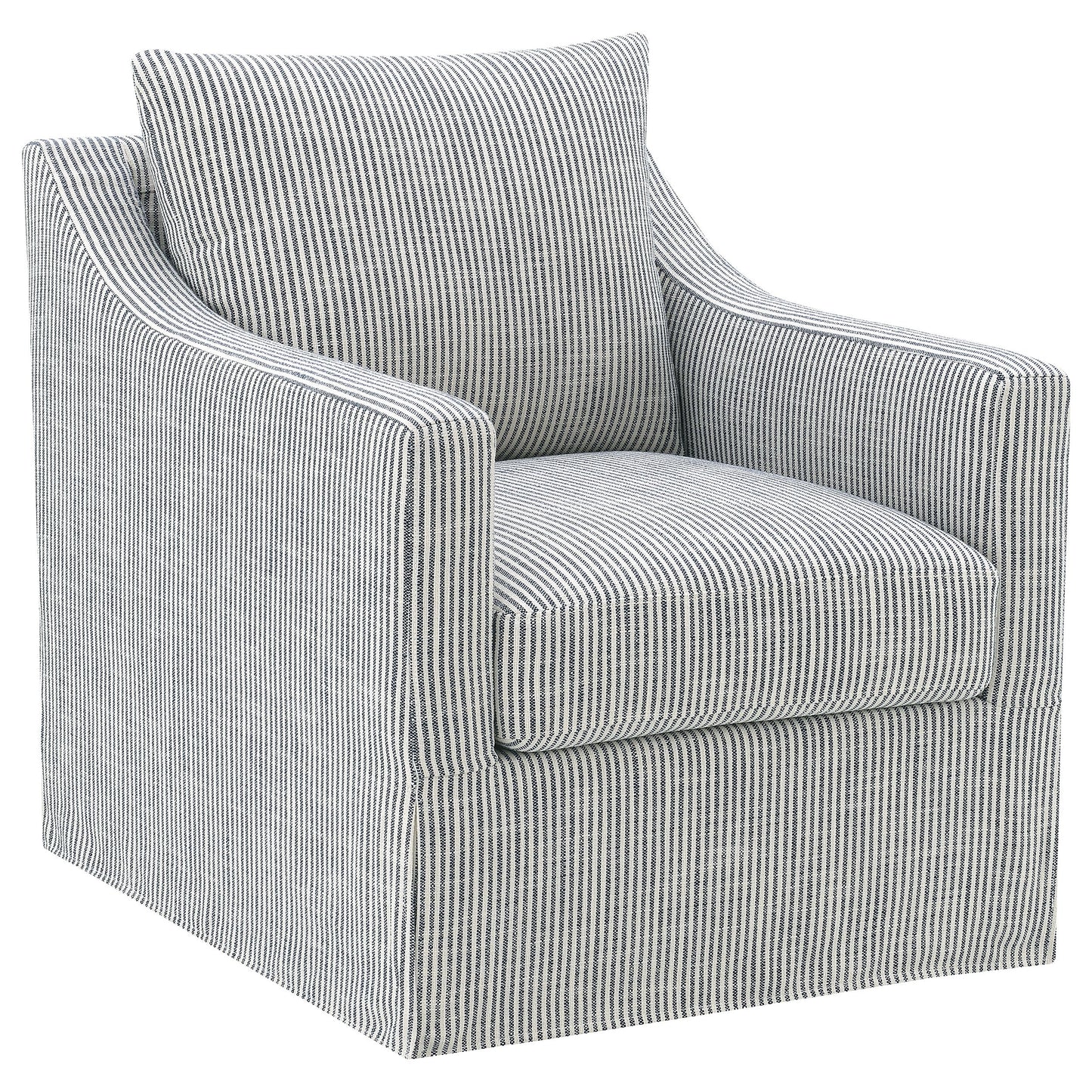 Sillón giratorio con brazos inclinados tapizado de invierno, color beige