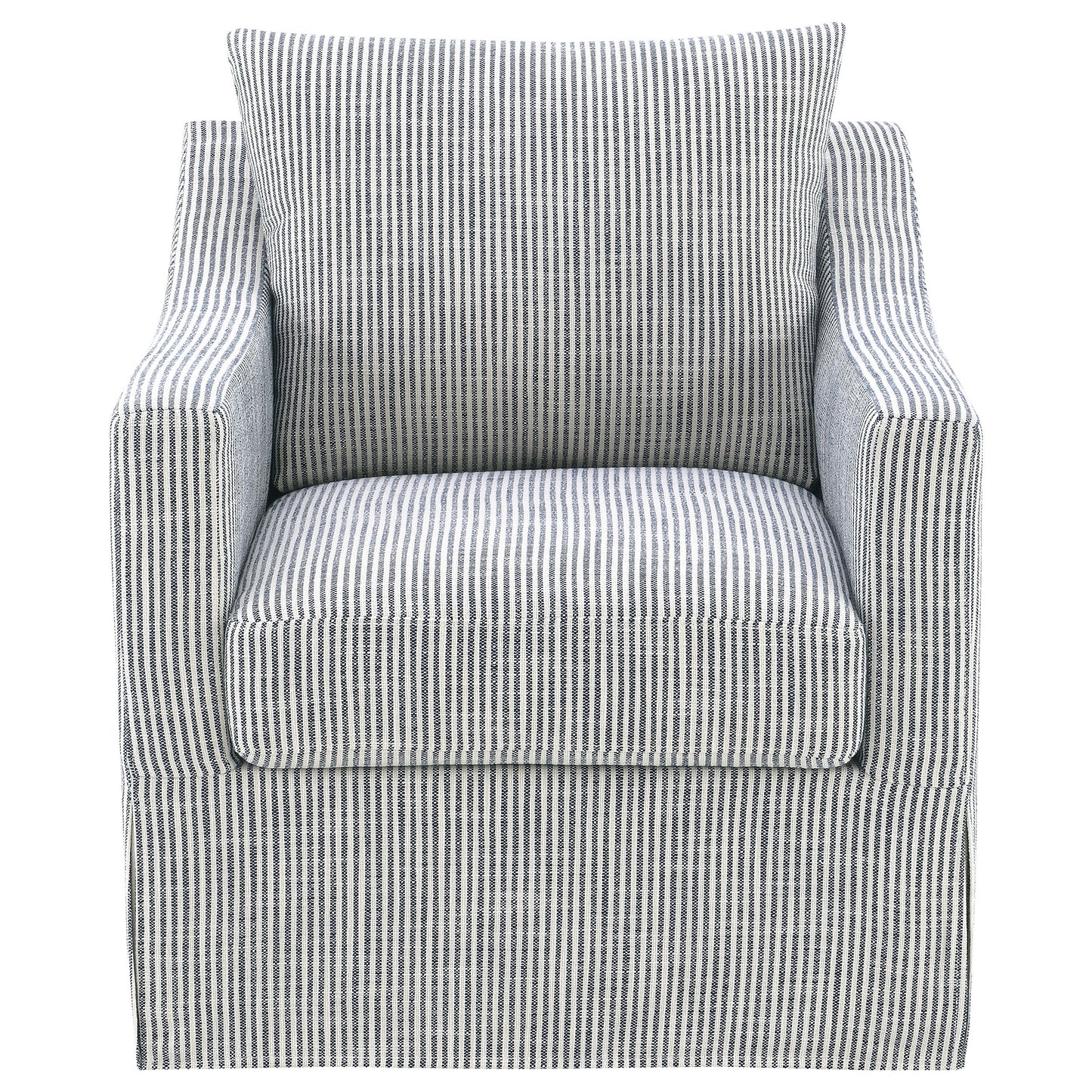 Sillón giratorio con brazos inclinados tapizado de invierno, color beige
