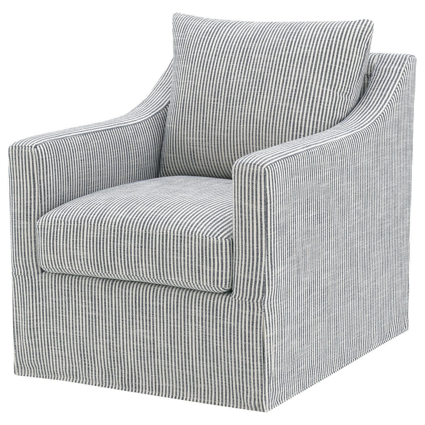 Sillón giratorio con brazos inclinados tapizado de invierno, color beige