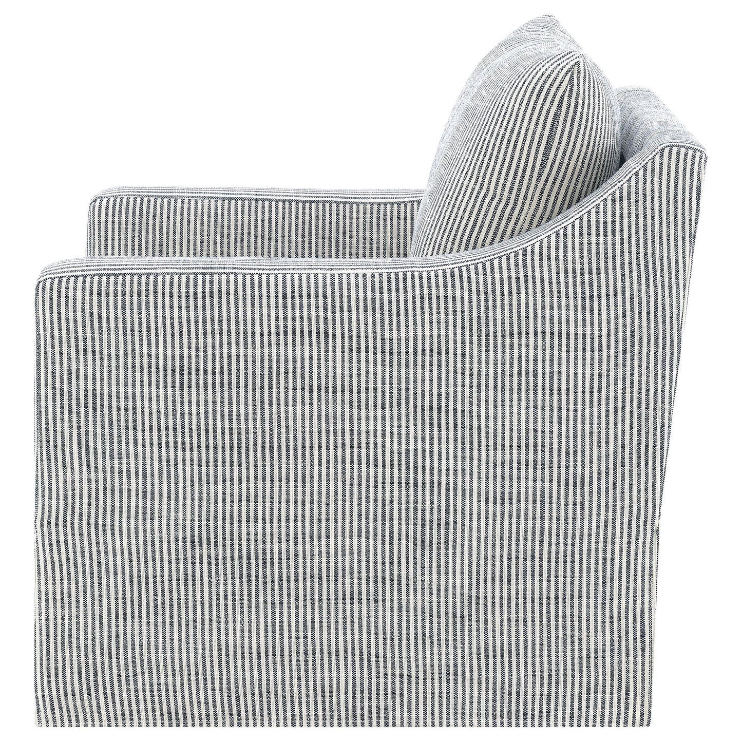 Sillón giratorio con brazos inclinados tapizado de invierno, color beige