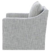 Sillón giratorio con brazos inclinados tapizado de invierno, color beige