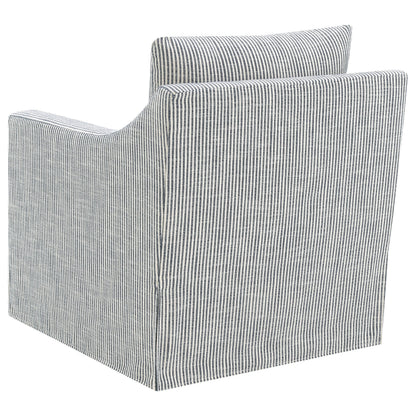 Sillón giratorio con brazos inclinados tapizado de invierno, color beige