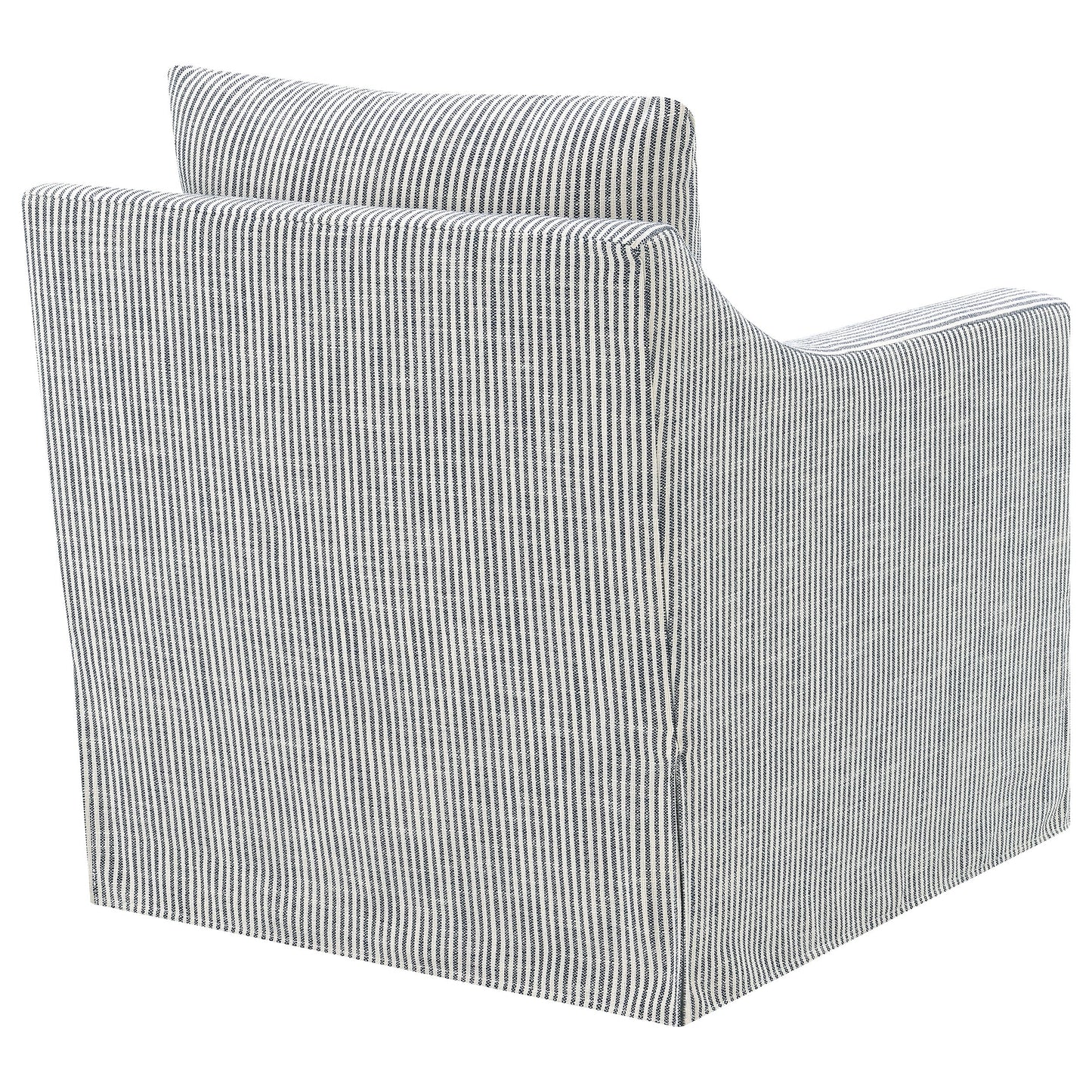 Sillón giratorio con brazos inclinados tapizado de invierno, color beige