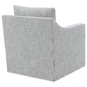 Sillón giratorio con brazos inclinados tapizado de invierno, color beige