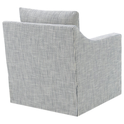 Sillón giratorio con brazos inclinados tapizado de invierno, color beige