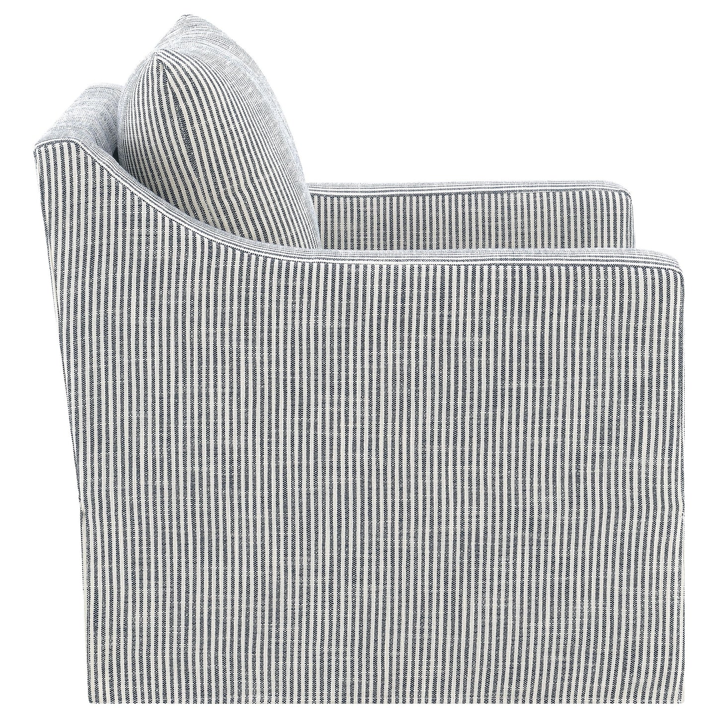 Sillón giratorio con brazos inclinados tapizado de invierno, color beige